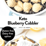Keto blueberry cobbler