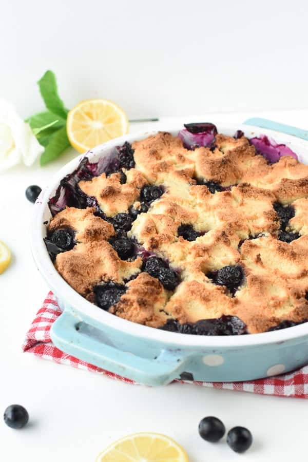 Keto blueberry cobbler