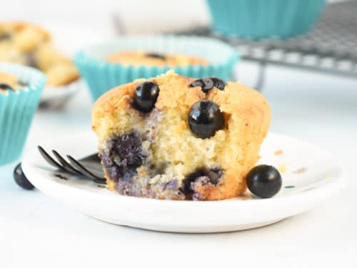 Keto blueberry muffins with almond flour