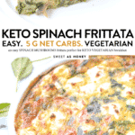 Spinach frittata feta, mushrooms, capsicum and eggs. An healthy easy whole 30 baked recipe perfect for breakfast or as a light dinner. 100% Low carb + keto + gluten free. #frittata #spinach #keto #lowcarb #glutenfree
