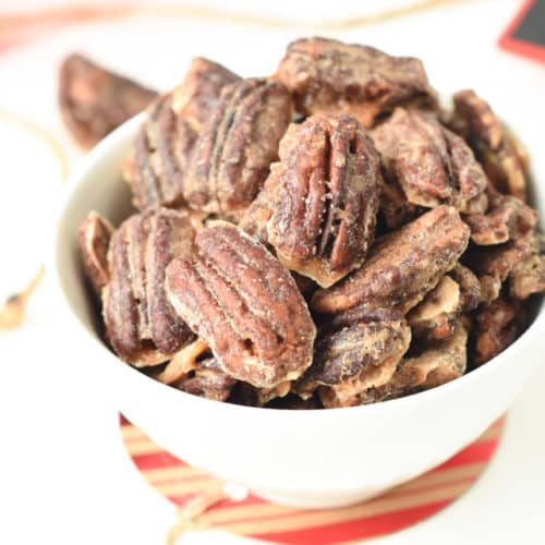 Keto candied pecan praline