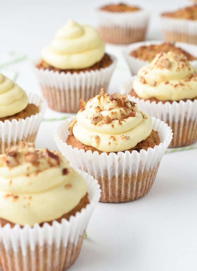 Keto carrot cake cupcakes