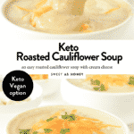 KETO CAULIFLOWER SOUP with cream cheese
