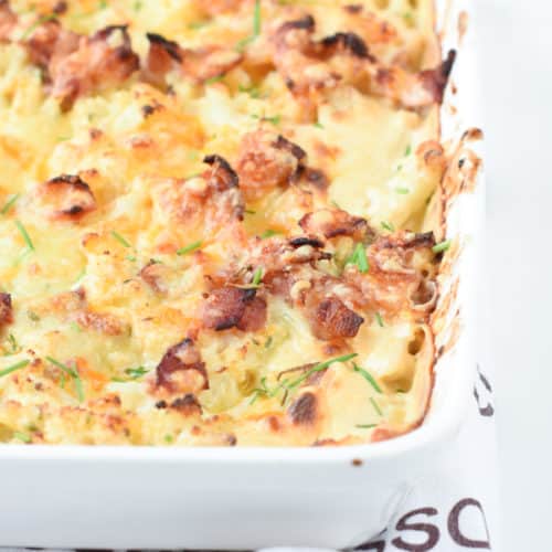 Keto cheese cauliflower casserole