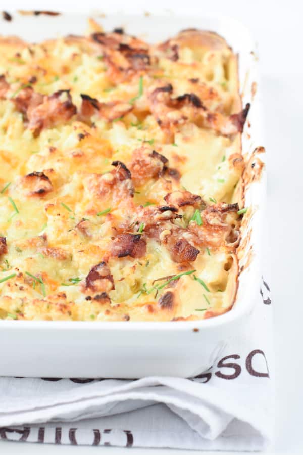 Keto cheese cauliflower casserole