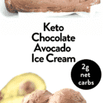 Keto chocolate avocado ice cream
