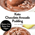 Keto chocolate avocado pudding