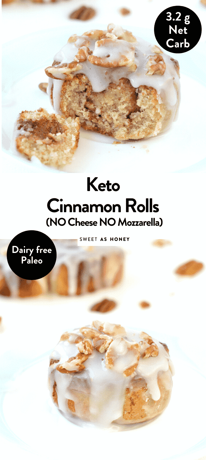 EASY KETO CINNAMON ROLLS with Almond flour, NO Mozzarella + Dairy Free with Yeast #ketocinnamonrolls #ketobaking #paleocinnamonrolls #lowcarbcinnamonrolls #lowcarb #keto #nomozzarella #almondflour #videos #withyeast #ooeygooey #nocheese #quick
