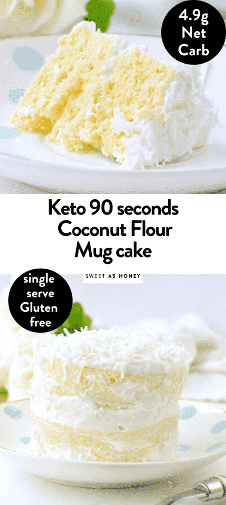 Keto coconut flour mug cake