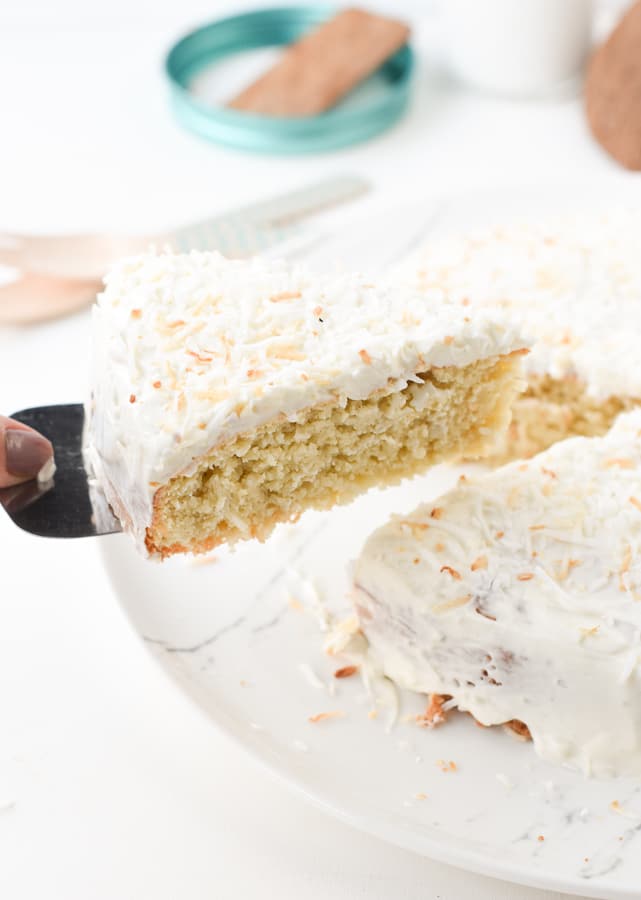 Keto coconut four cake