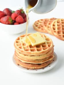 Keto cream cheese waffles