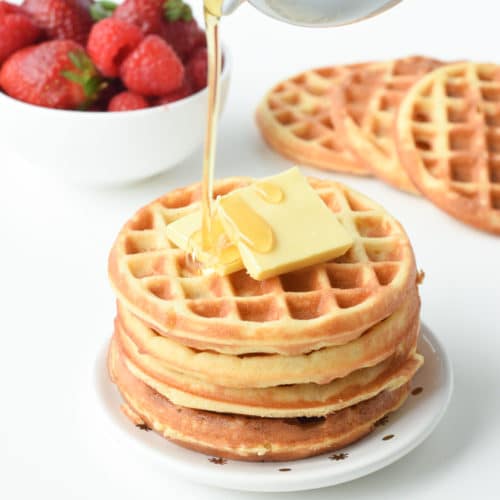 Keto cream cheese waffles