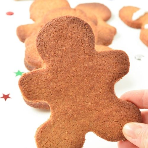 KETO GINGERBREAD COOKIES the best low carb almond flour keto christmas cookies #keto #ketocookies #gingerbreadcookies #gingerbread #easy #healthy #sugarfree #lowcarb #vegan #dairyfree #paleo