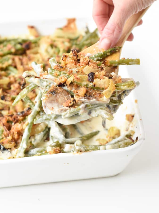 Keto green bean casserole with cream cheese