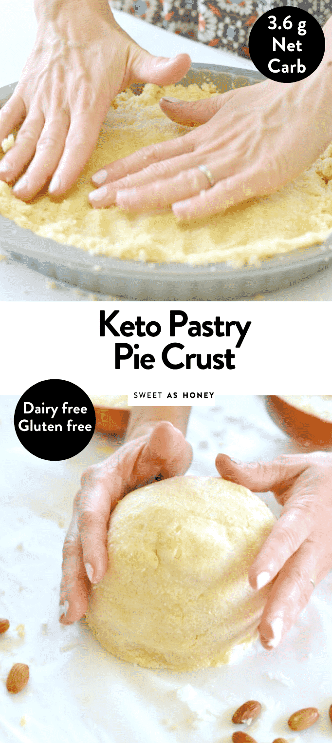 KETO PASTRYPIE CRUST gluten free #keto #crust #lowcarb #glutenfree #healthy #4ingredients #easy #ketorecipes #pie #baking