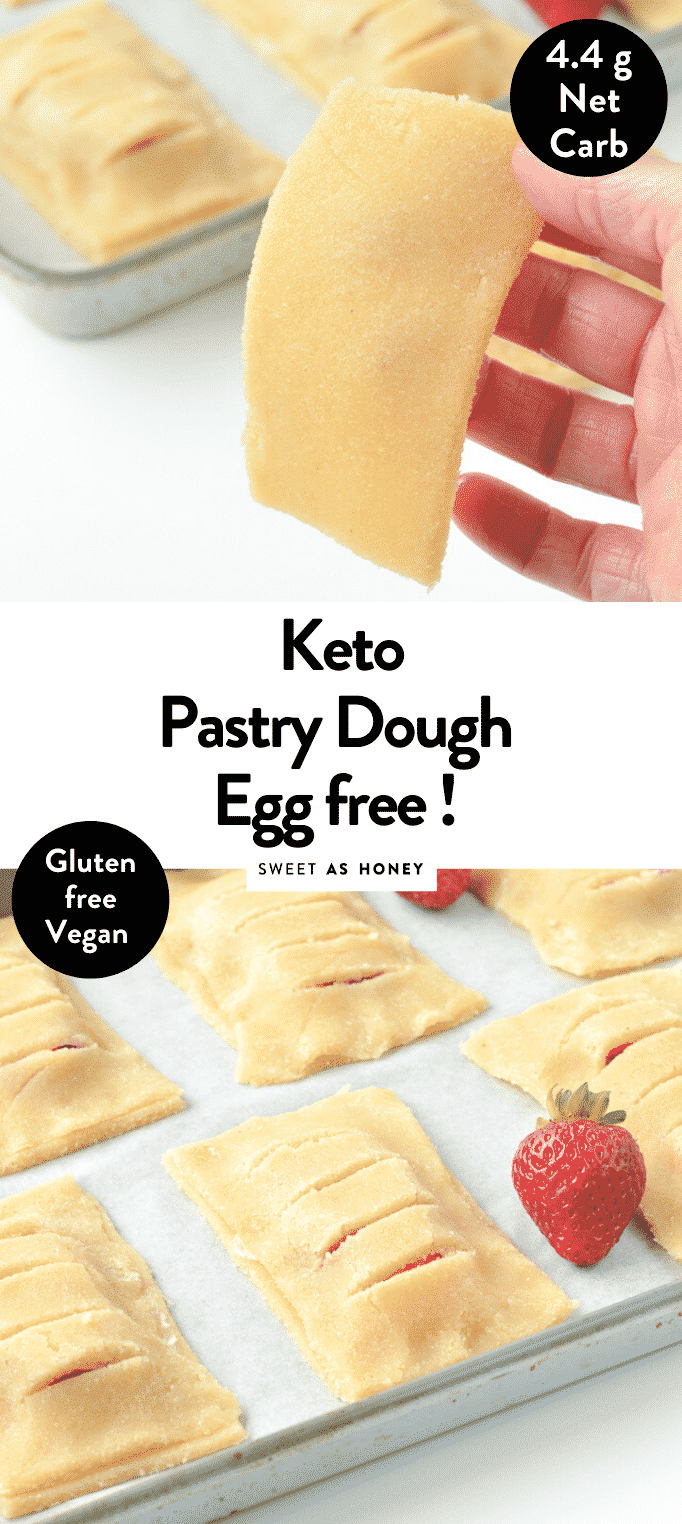 KETO PASTRY DOUGH that won't break ! Egg free + Vegan #ketopiecrust #ketopastrydough #ketodough #keto #glutenfree #vegan #ketovegan