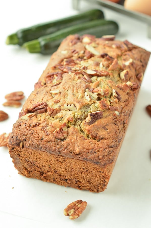 KETO ZUCCHINI BREAD with almond flour, gluten free #almondflour #zucchinibread #ketozuccinibread #easy #glutenfree #withswerve #videos #withwalnuts #paleo #healthy #zucchini #fallrecipes #fallspices 