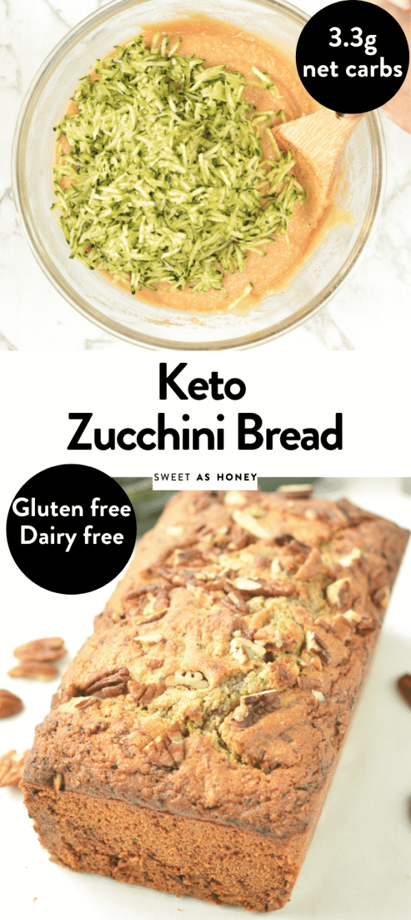 Keto Zucchini Bread with Almond Flour - Sweetashoney