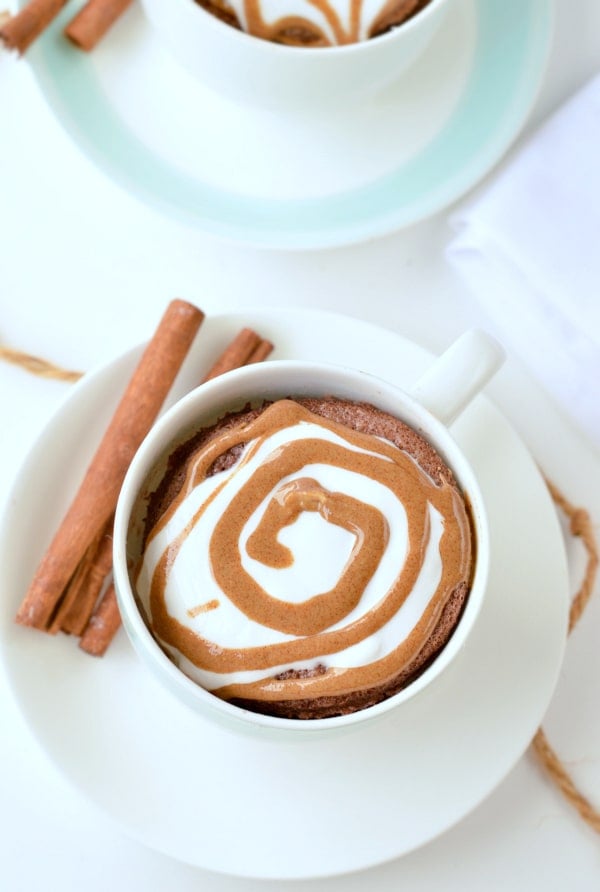 almond flour mug cake with Cinnamon