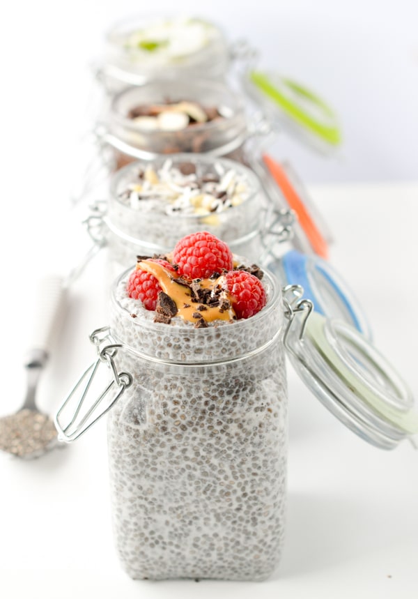 Low carb chia seed pudding almond milk