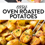 These Oven Roasted Potatoes are the most easy potato side dish ever ready in less than 40 minutes. Plus, this  is an allergy friendly side dish that tick all the dietary restriction as it's vegan, egg-free, nut-free and low-carb option provided.These Oven Roasted Potatoes are the most easy potato side dish ever ready in less than 40 minutes. Plus, this  is an allergy friendly side dish that tick all the dietary restriction as it's vegan, egg-free, nut-free and low-carb option provided.