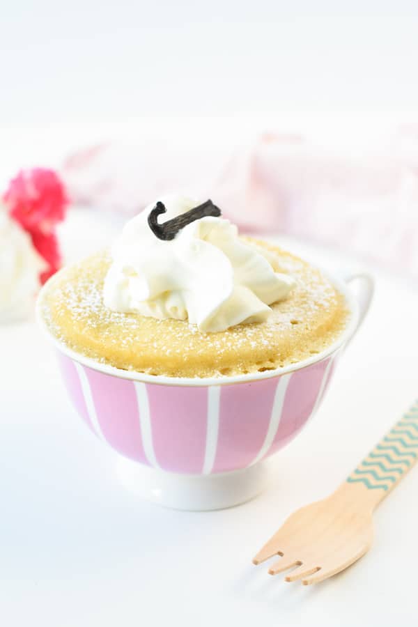 Paleo vanilla mug cake