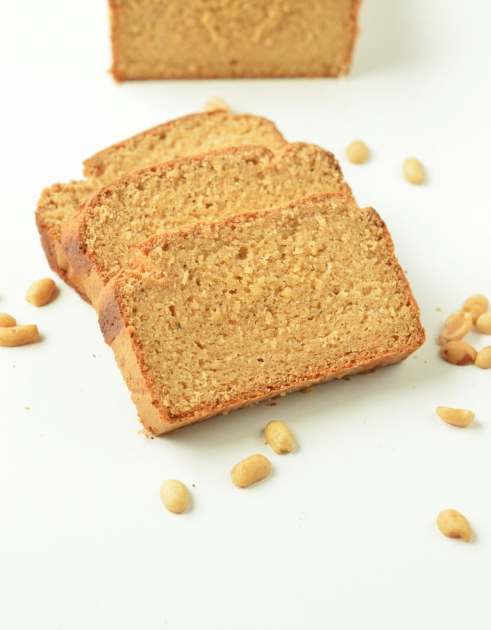 KETO PEANUT BUTTER BREAD is a healthy moist keto bread with only 5 grams net carb per slice. #peanutbutterbread #ketobread #keot #moist #easy #healthy #peanutbutter #bread #lowcarb #glutenfree #simple #ketorecipes #ketobreakfast #lowcarbbread #ketones #ketolifestyle #ketofood