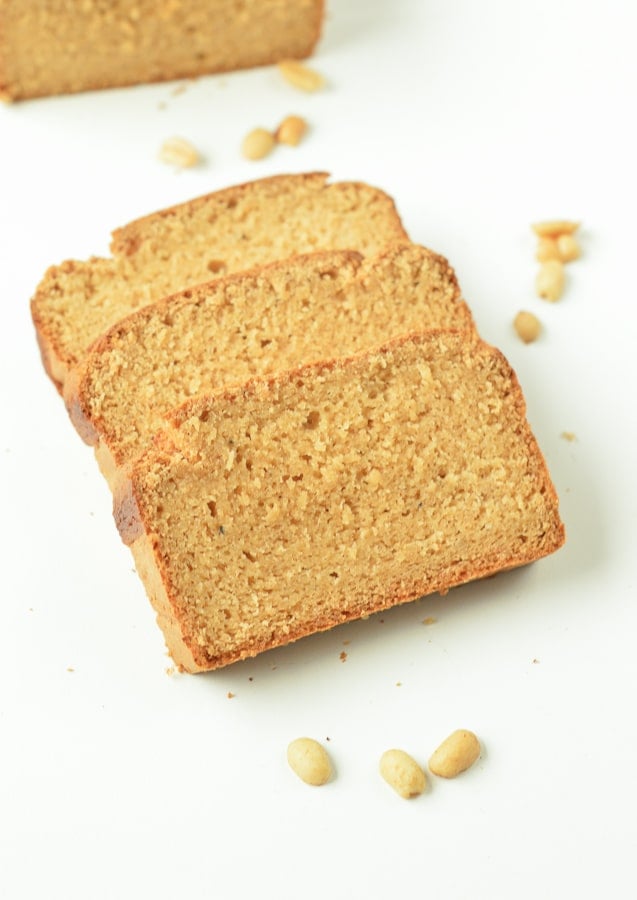 KETO PEANUT BUTTER BREAD is an healthy moist keto bread with only 5 grams net carb per slice. #peanutbutterbread #ketobread #keot #moist #easy #healthy #peanutbutter #bread #lowcarb #glutenfree #simple #ketorecipes #ketobreakfast #lowcarbbread #ketones #ketolifestyle #ketofood