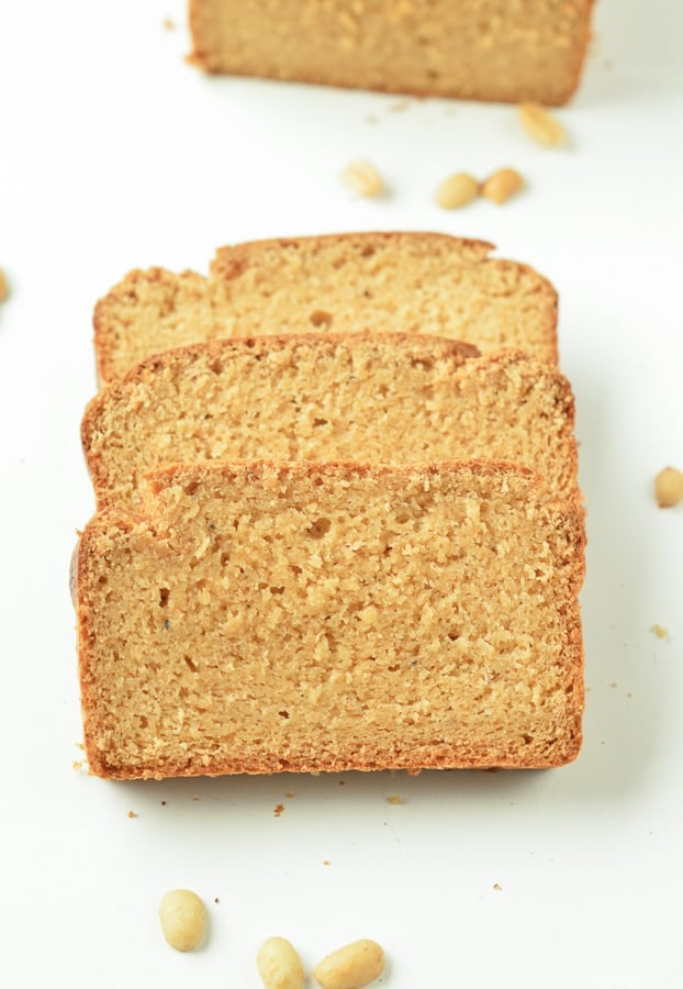 KETO PEANUT BUTTER BREAD is a healthy moist keto bread with only 5 grams net carb per slice. #peanutbutterbread #ketobread #keot #moist #easy #healthy #peanutbutter #bread #lowcarb #glutenfree #simple #ketorecipes #ketobreakfast #lowcarbbread #ketones #ketolifestyle #ketofood