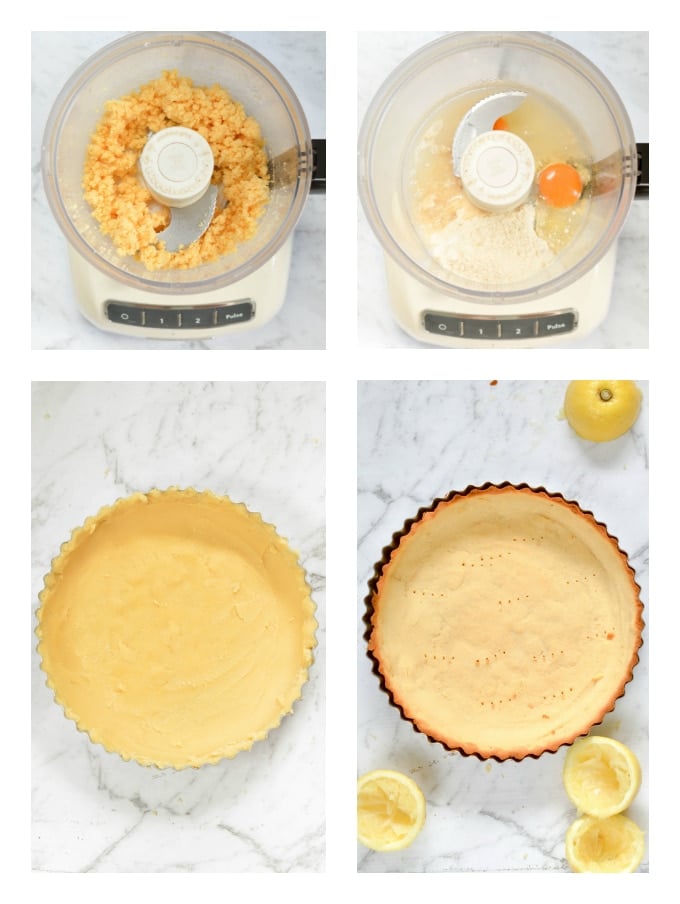 Coconut flour pie crust - an easy 4 ingredients low carb, keto and paleo shortbread crust perfect for pumpkin pie or quiche.