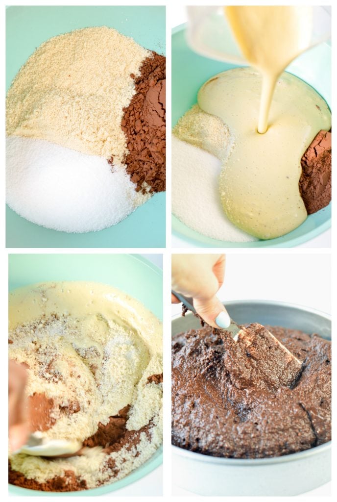 Step-by-step instructions on how to make Keto Avocado Chocolate Cake