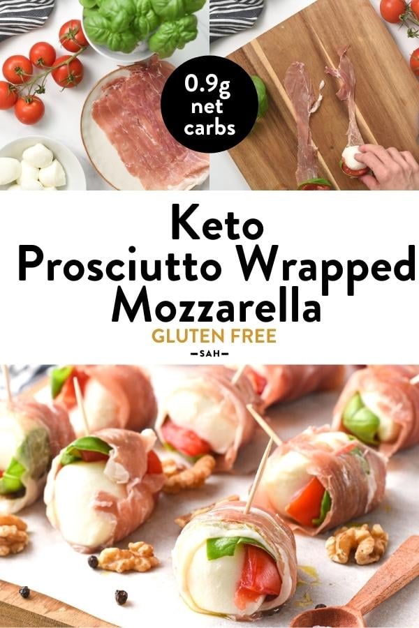 Prosciutto Wrapped Mozzarella Keto Low Carb Appetizer Christmas Sweetashoney