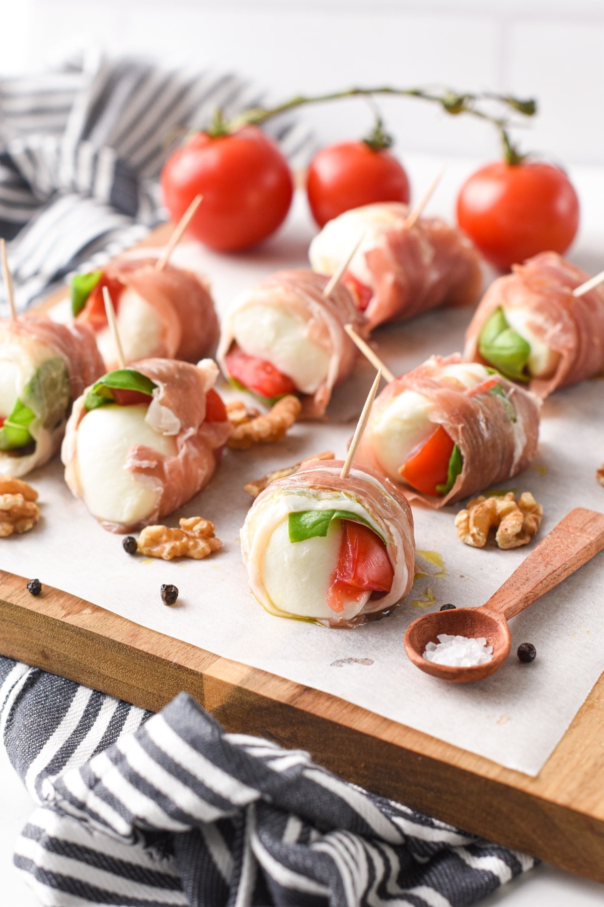 Prosciutto Wrapped Mozzarella Keto Low Carb Appetizer Christmas Sweetashoney