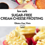 This keto cream cheese frosting is light, smooth, and creamy sugar-free cream cheese frosting with vanilla tangy flavors. It's perfect to frost any keto cupcakes, spread between keto cakes but also a great keto cream cheese icing for keto cookies.