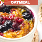 This Single Serve Baked Oatmeal recipe is an easy healthy baked oatmeal recipe for one, perfect as a quick breakfast for oats lovers.