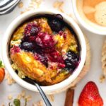 This Single Serve Baked Oatmeal recipe is an easy healthy baked oatmeal recipe for one, perfect as a quick breakfast for oats lovers.
