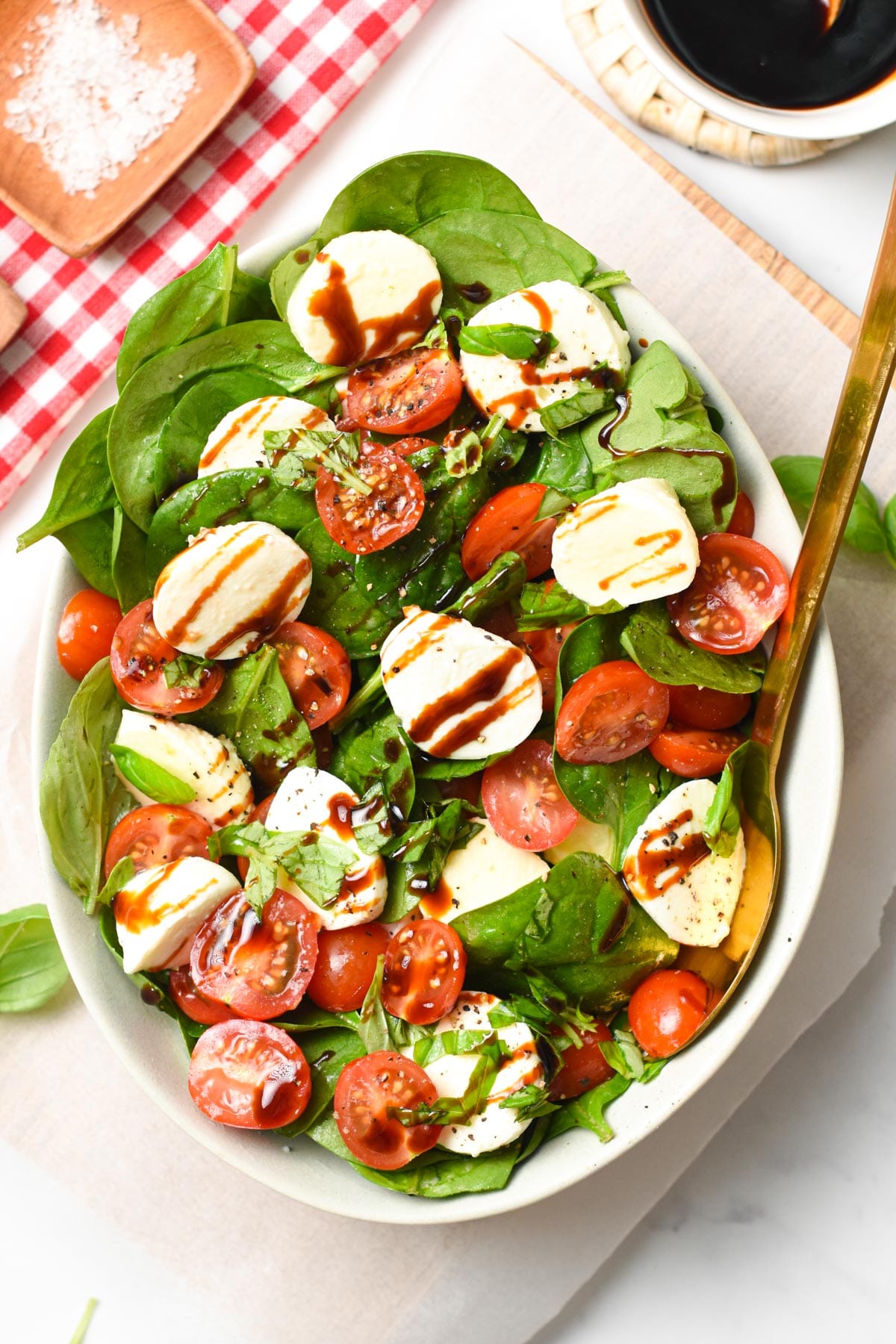 Spinach Caprese Salad