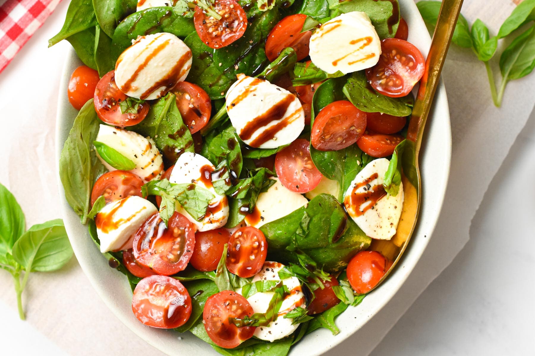 Spinach Caprese Salad