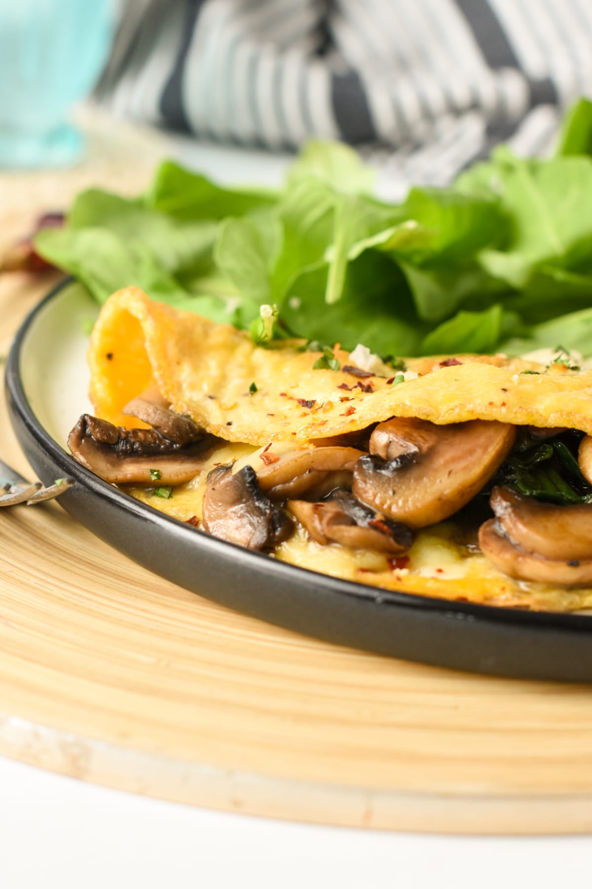 Spinach Mushroom Omelette Keto omelette