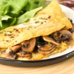 Spinach Mushroom Omelette Keto omelette