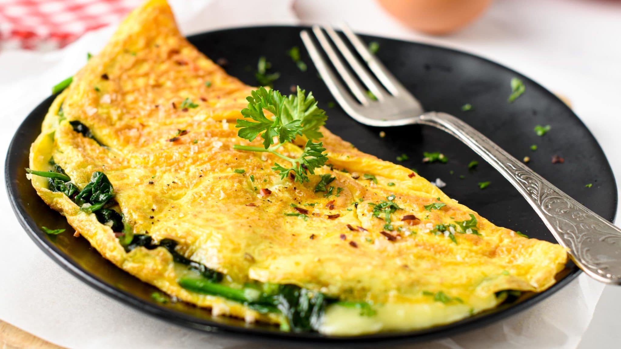 Spinach Omelette - Sweet As Honey