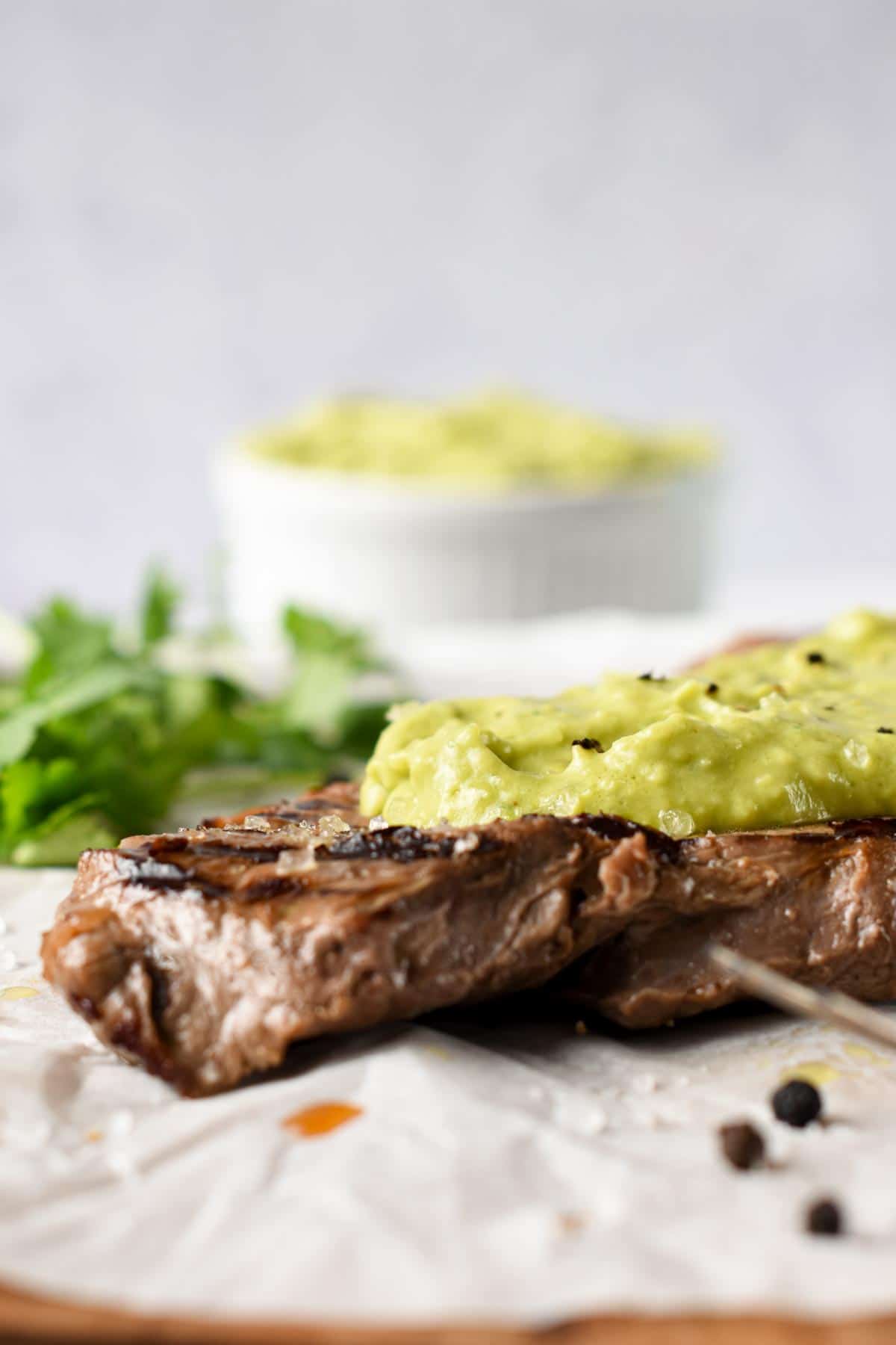 Steak Avocado Sauce Recipe keto dairy free gluten free