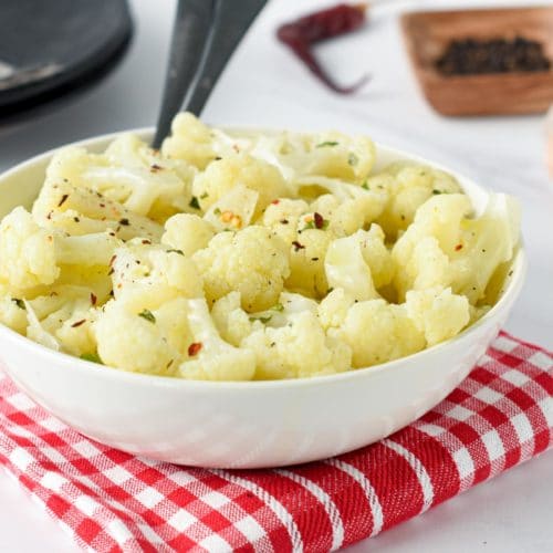 The Best Steamed Cauliflower Keto Low Carb Side Dish