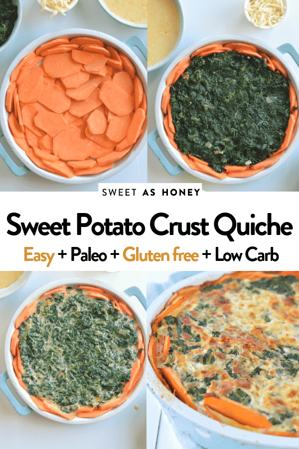 Sweet potato crust quiche