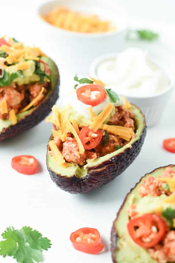 Taco stuffed avocados recipe