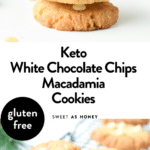 keto white chocolate chip cookies