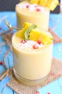 Healthy pineapple mango smoothie