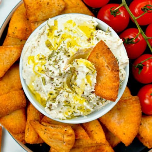 This Whipped Feta Dip is the most creamy cheese dip you will ever make, ready in 10 minutes, it sure to impress your guest. Plus, this easy dip is also gluten-free, and a great vegetarian appetizer.