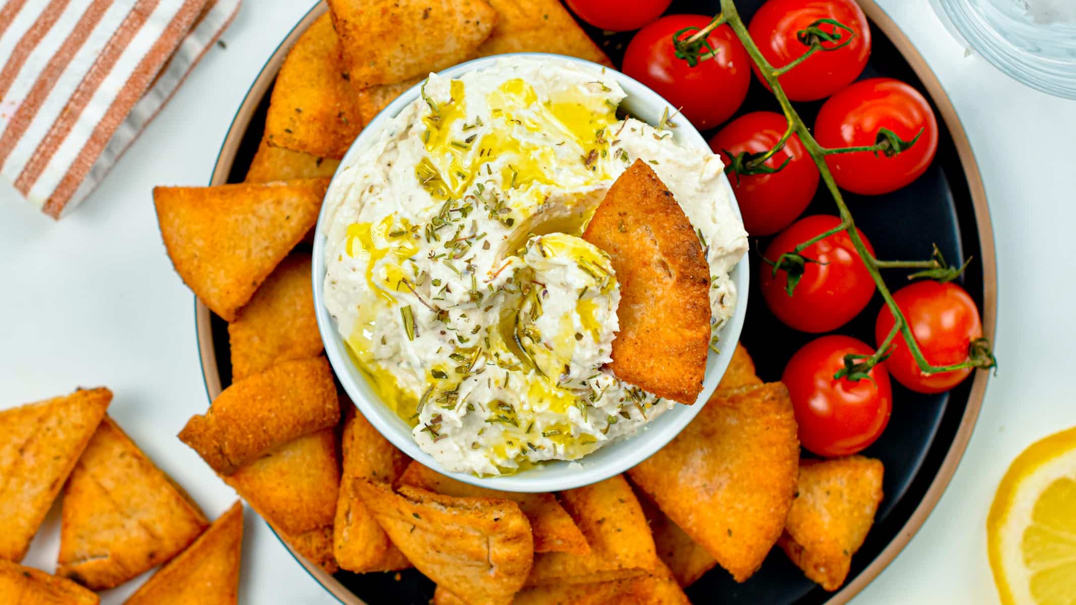 This Whipped Feta Dip is the most creamy cheese dip you will ever make, ready in 10 minutes, it sure to impress your guest. Plus, this easy dip is also gluten-free, and a great vegetarian appetizer.