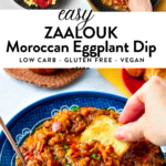 This one-pan Zaalouk recipe is the most easy flavorsome Moroccan eggplant cold dip for bread or side to Moroccan dish. Plus, this recipe is also suitable for anyone as it's naturally low-carb, gluten-free and vegan approved.